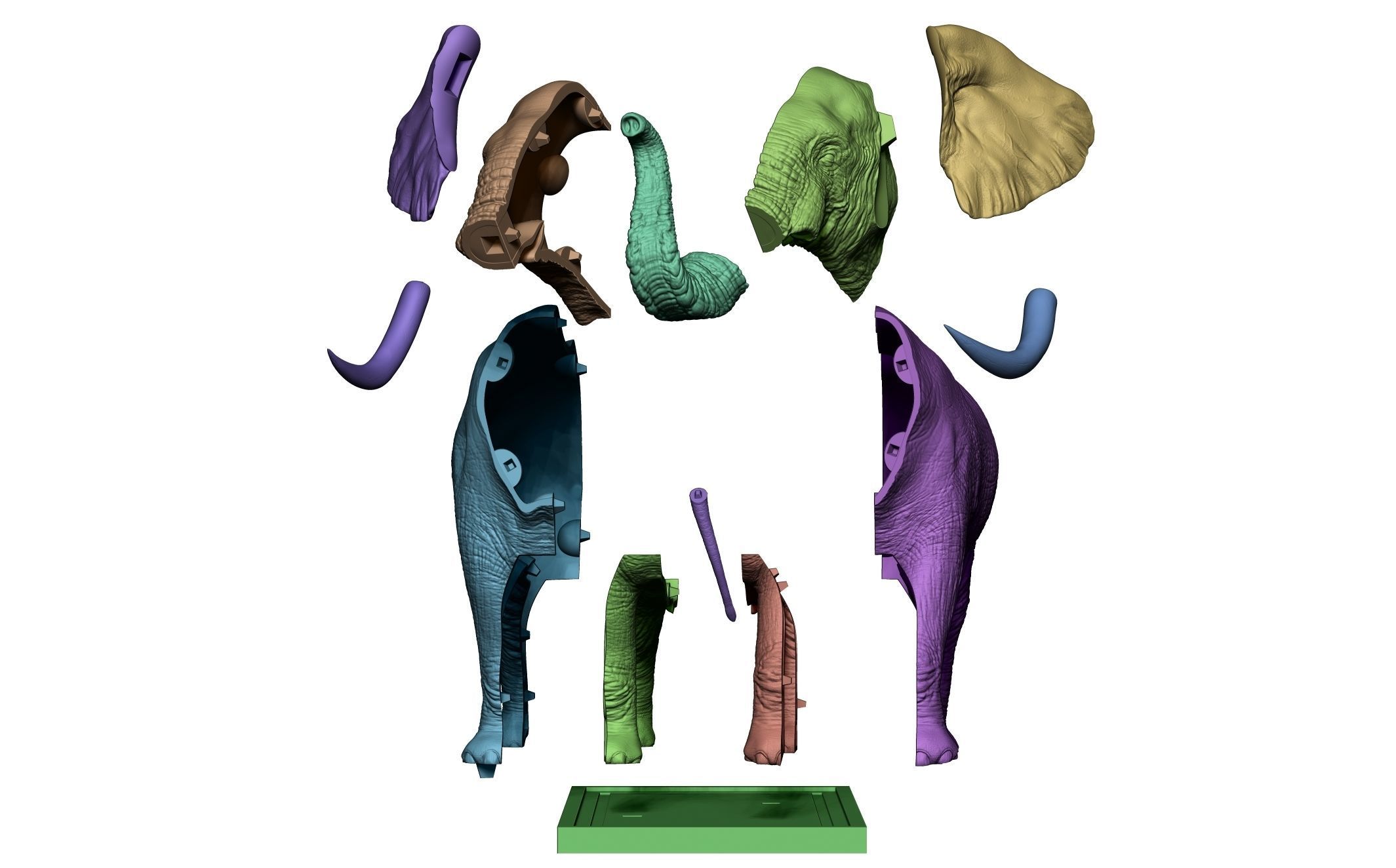 Elephant 3D Printing  3D print model_13