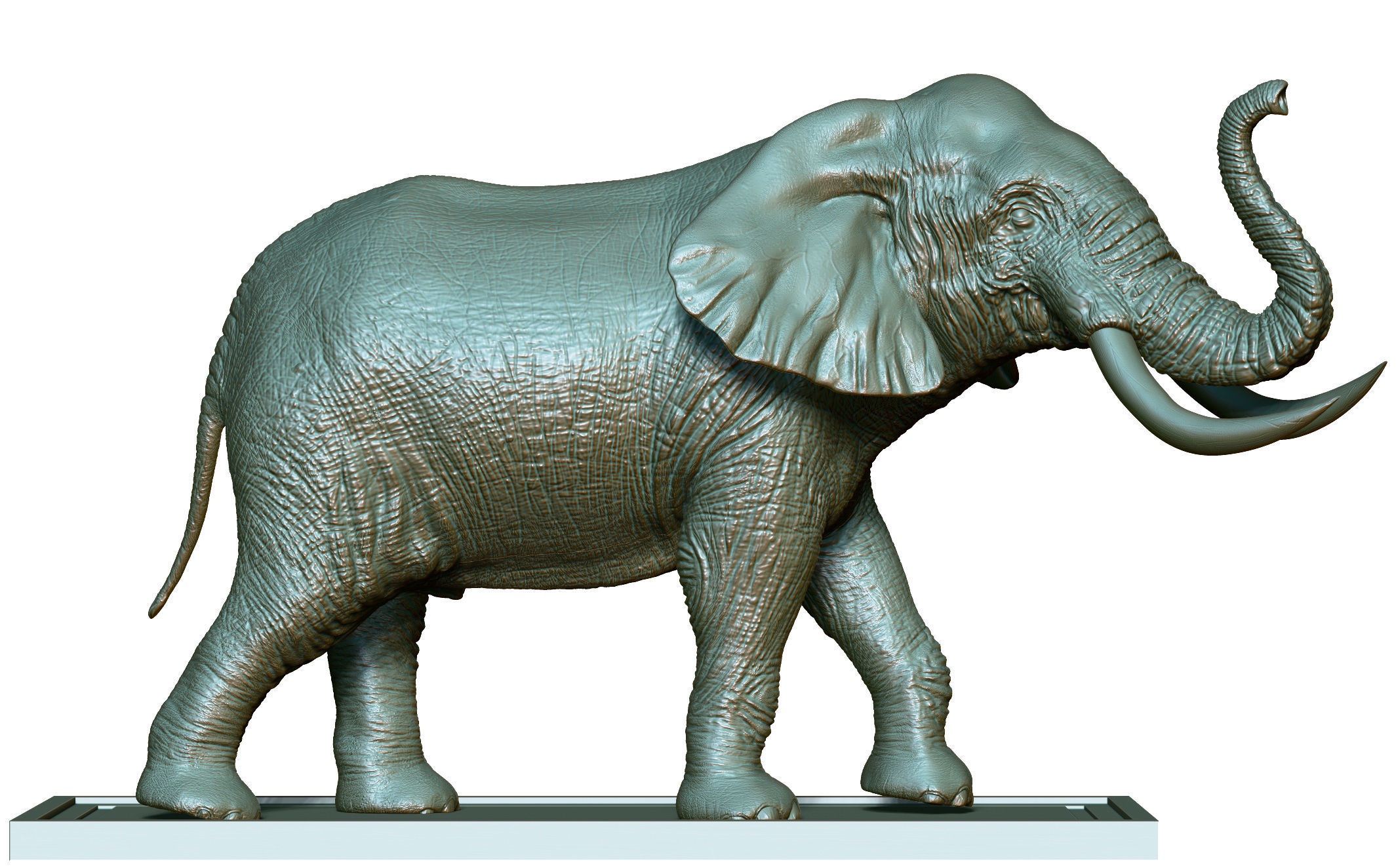 Elephant 3D Printing  3D print model_4