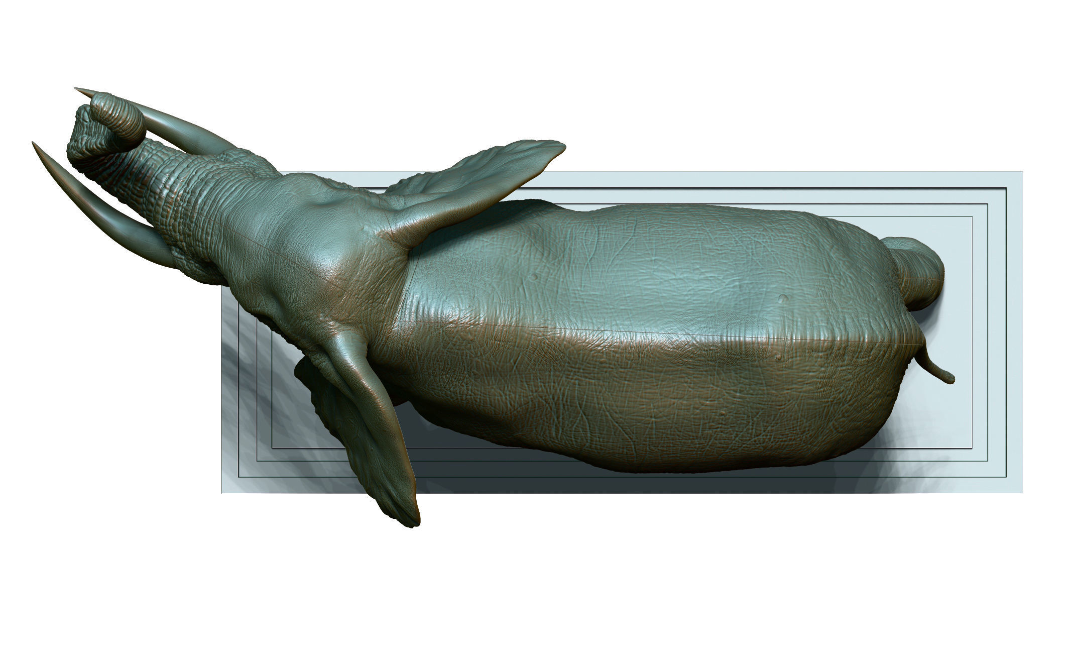 Elephant 3D Printing  3D print model_8