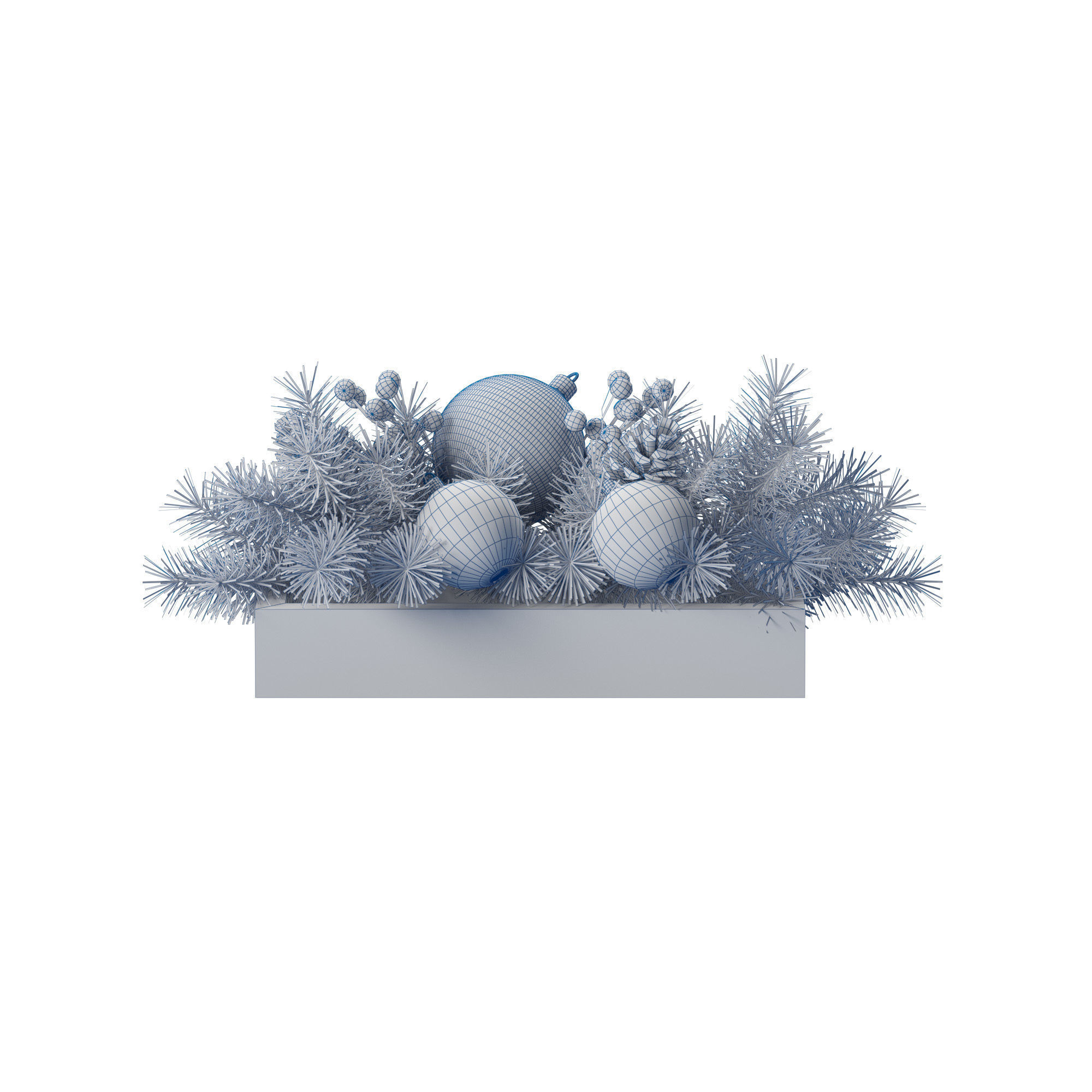 Christmas winter decoration set 3D model_11