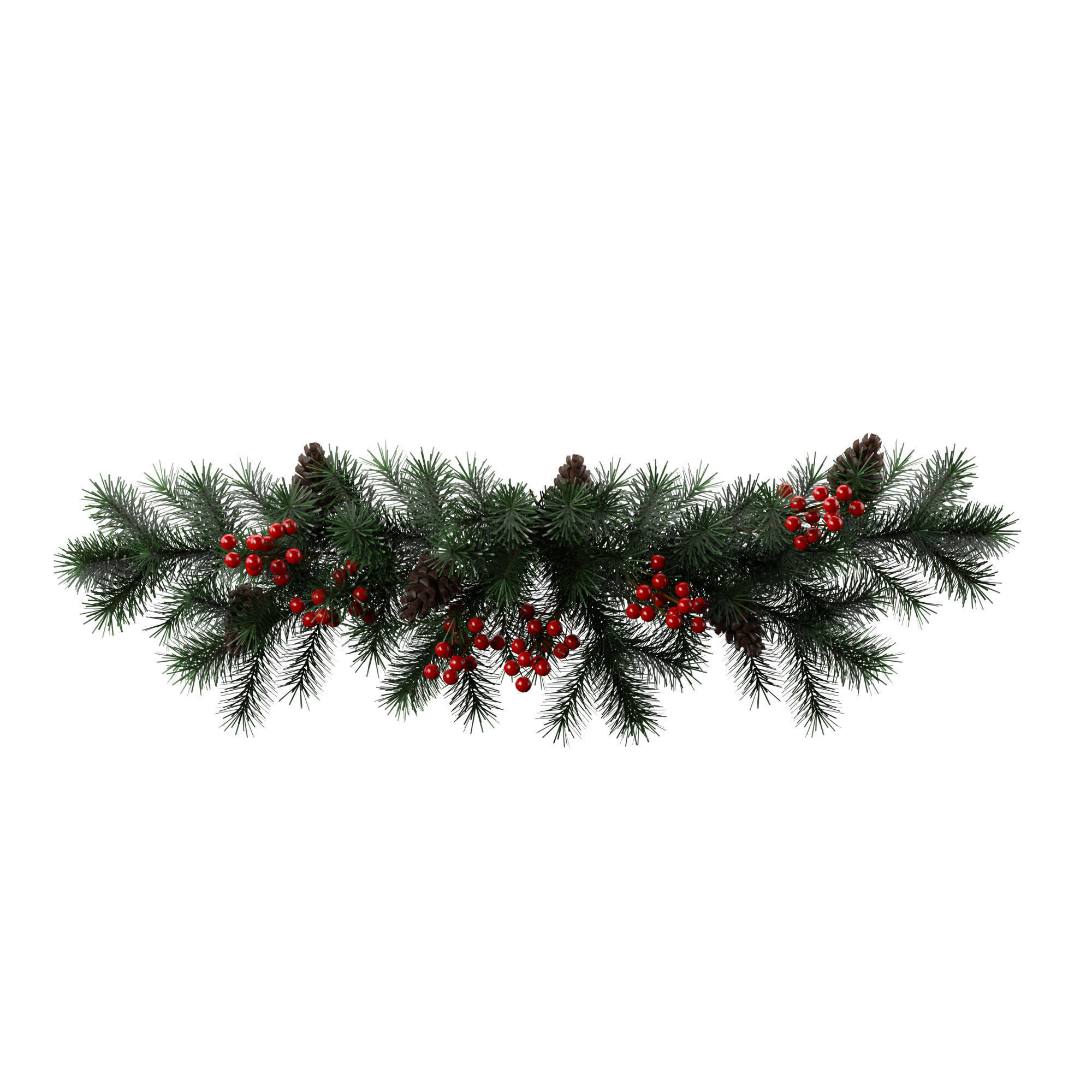 Christmas winter decoration set 3D model_10