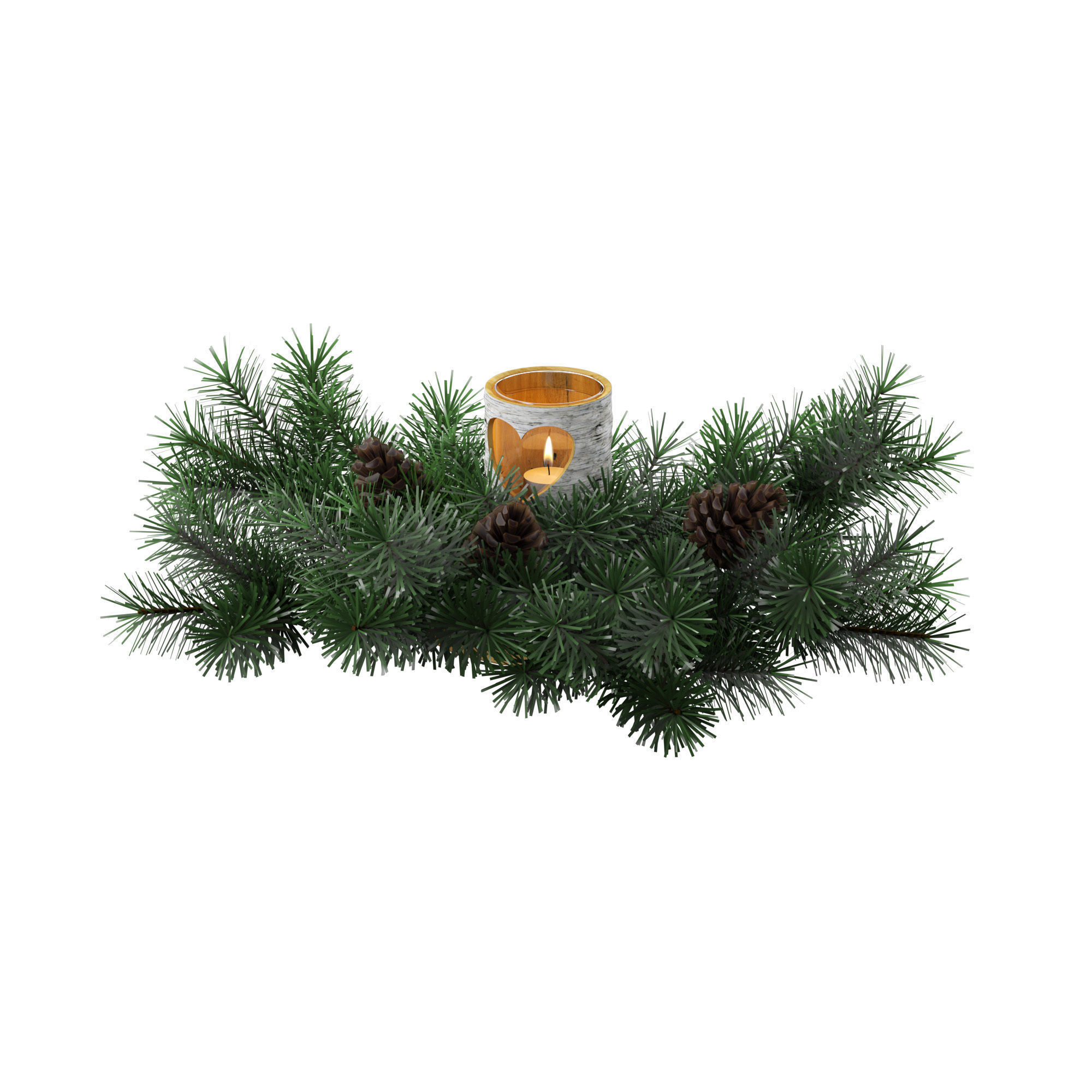 Christmas winter decoration set 3D model_14