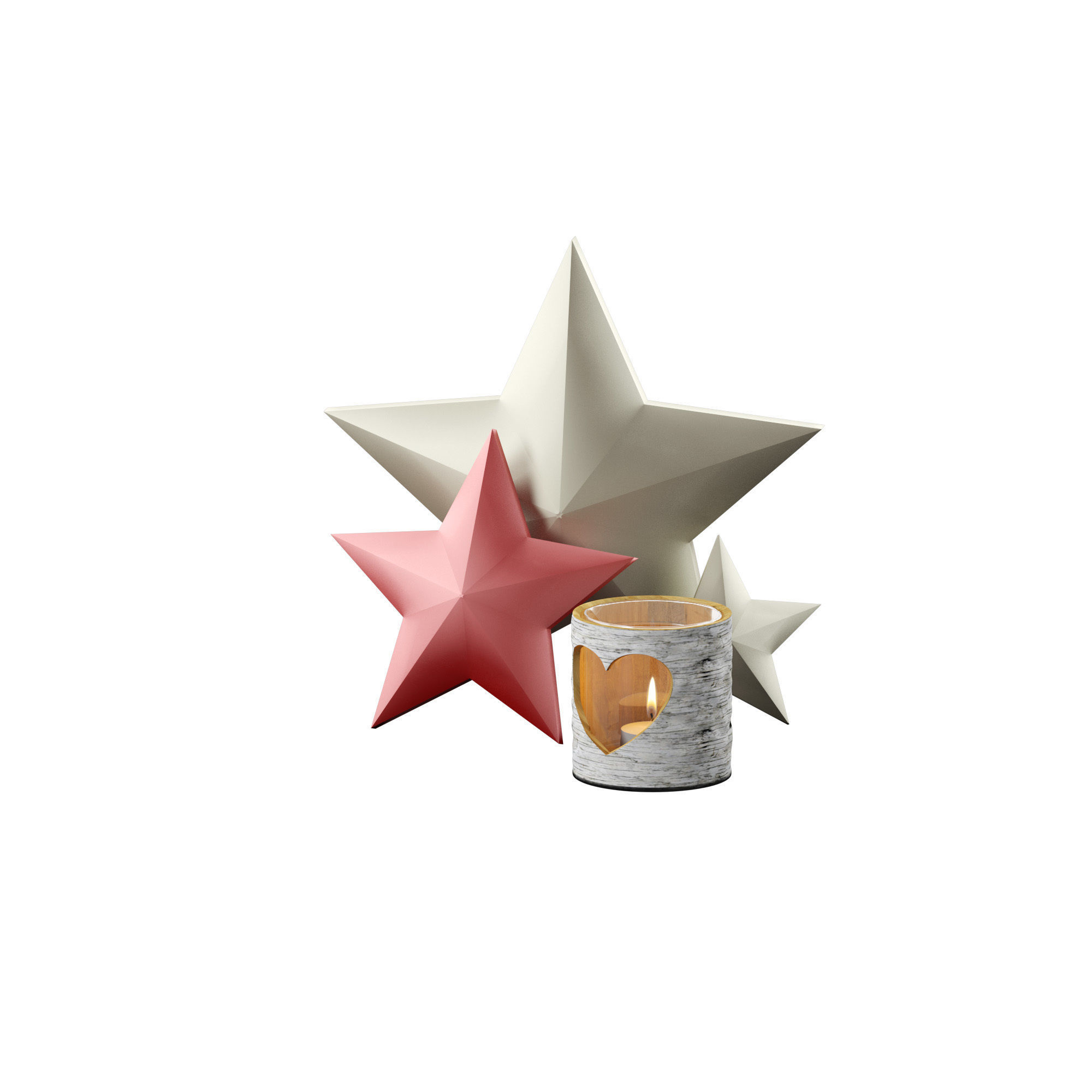 Christmas winter decoration set 3D model_22