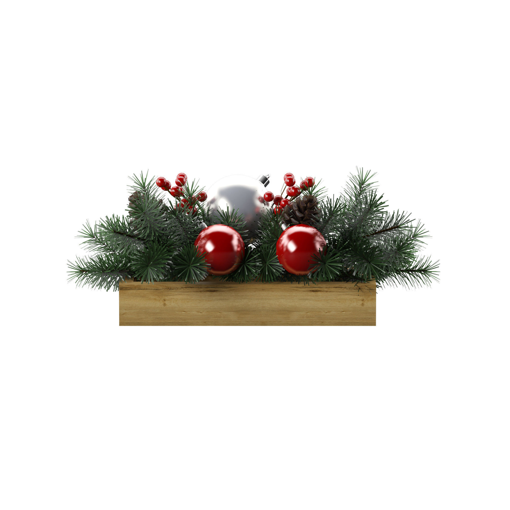 Christmas winter decoration set 3D model_12