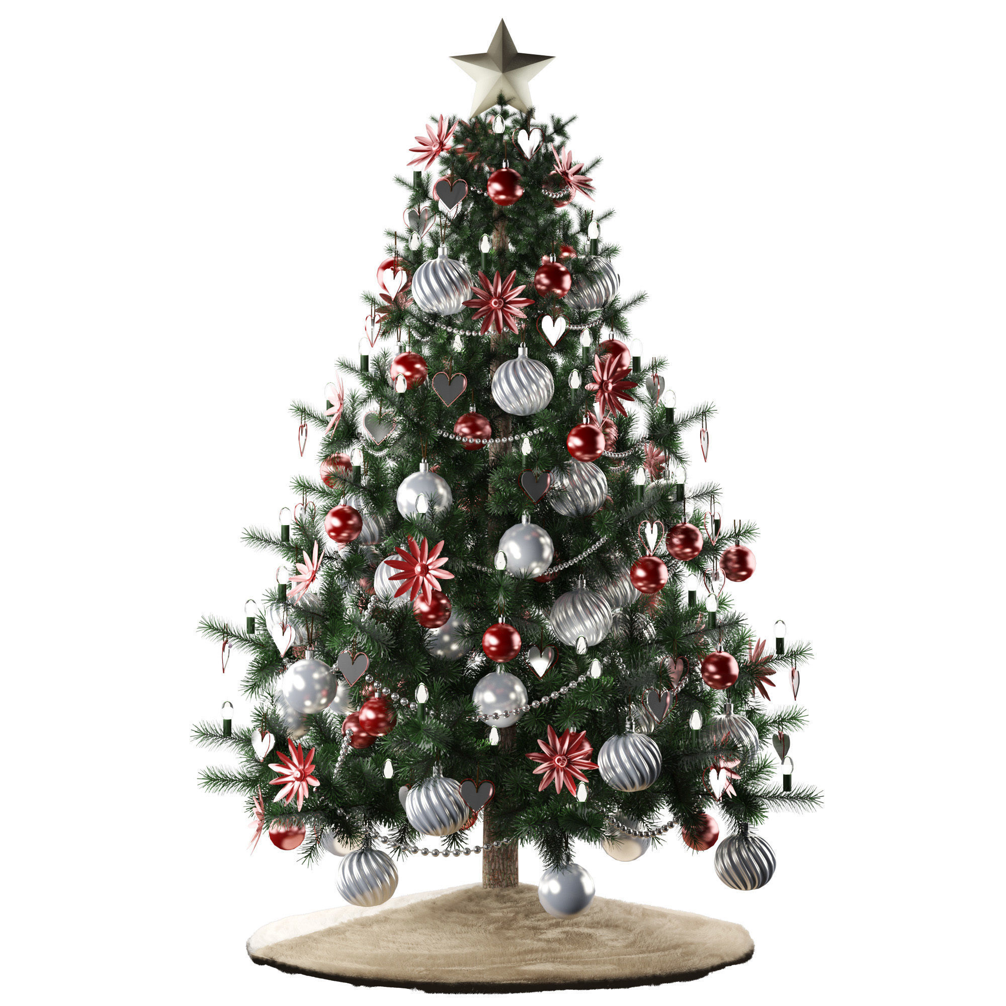 Christmas winter decoration set 3D model_2