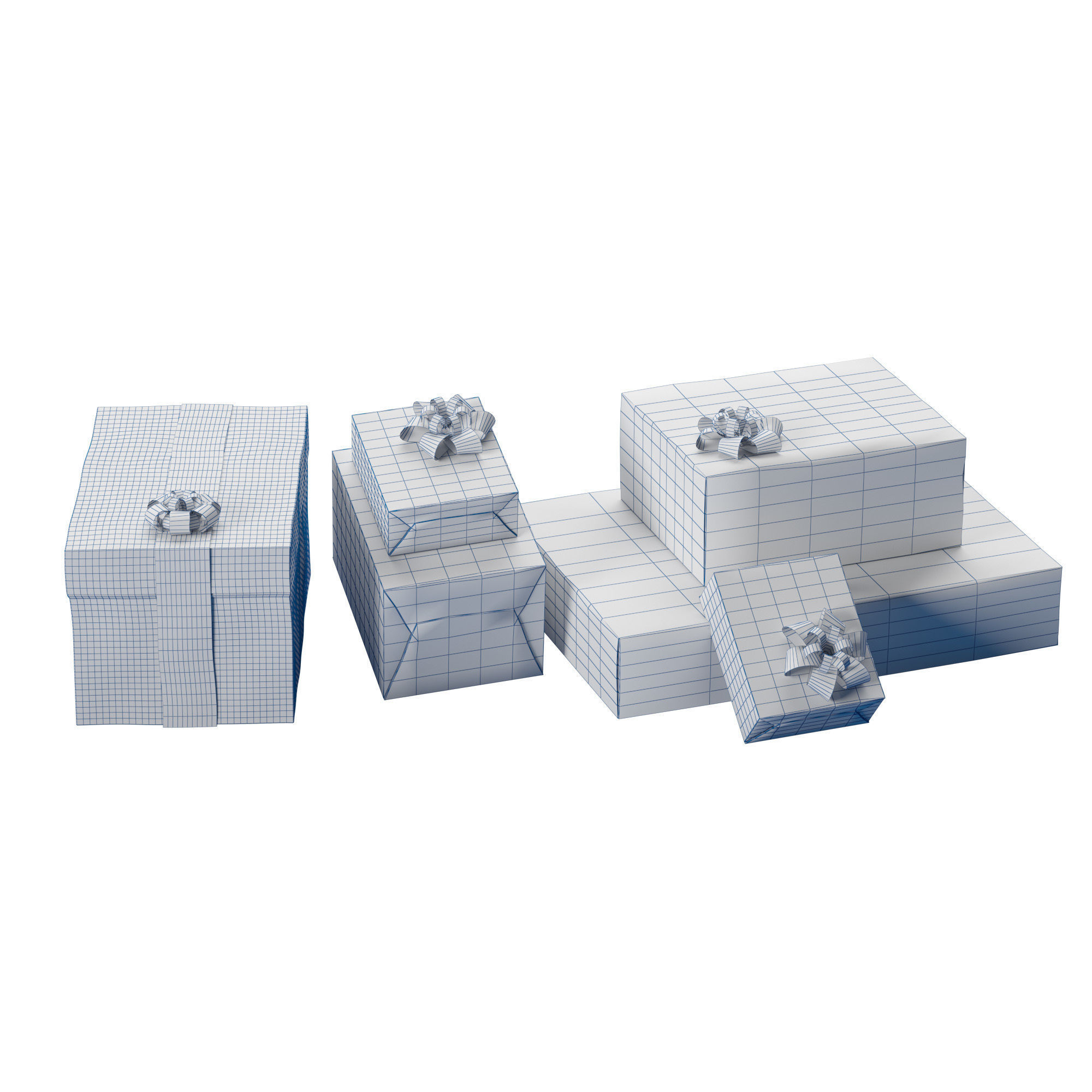 Christmas winter decoration set 3D model_5