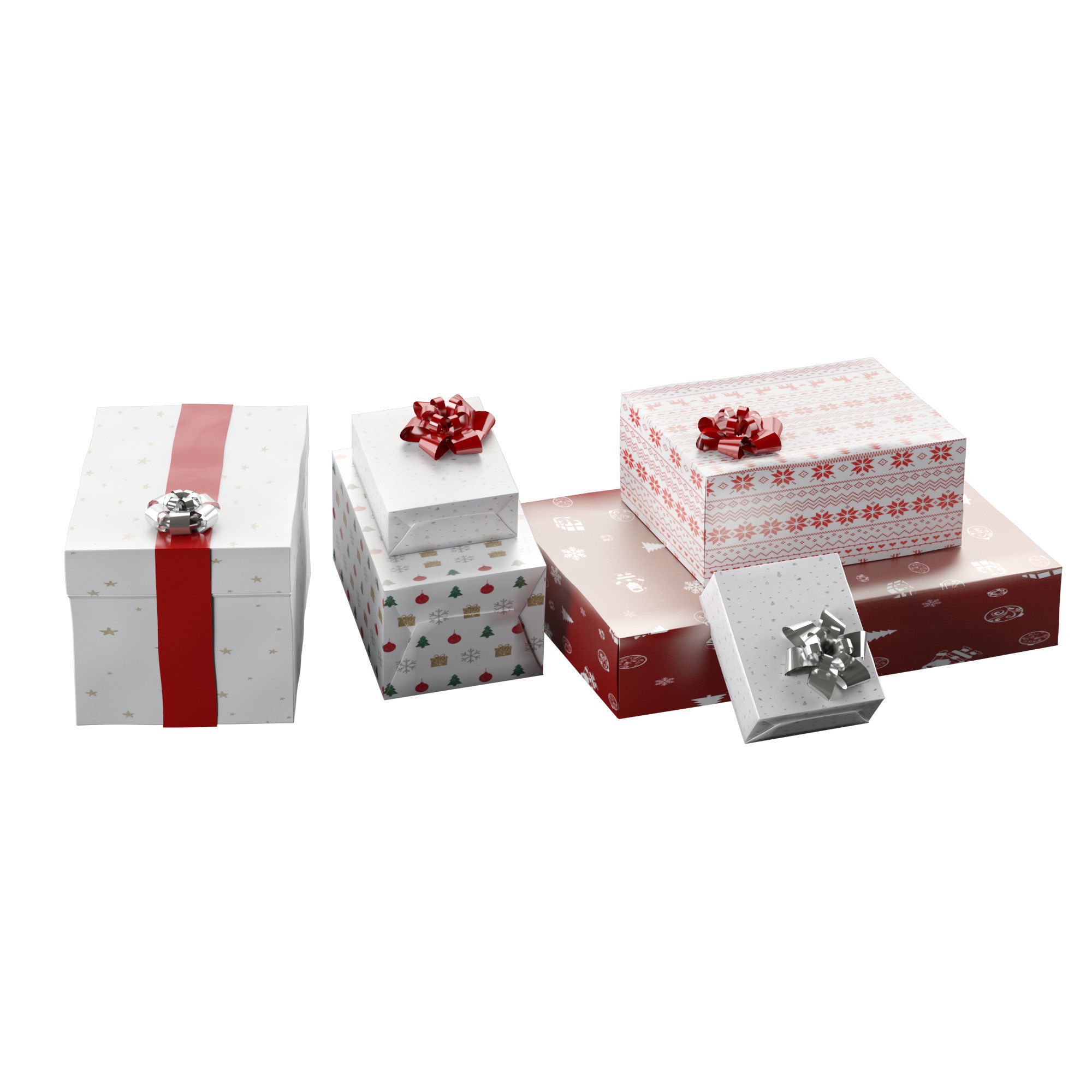 Christmas winter decoration set 3D model_6