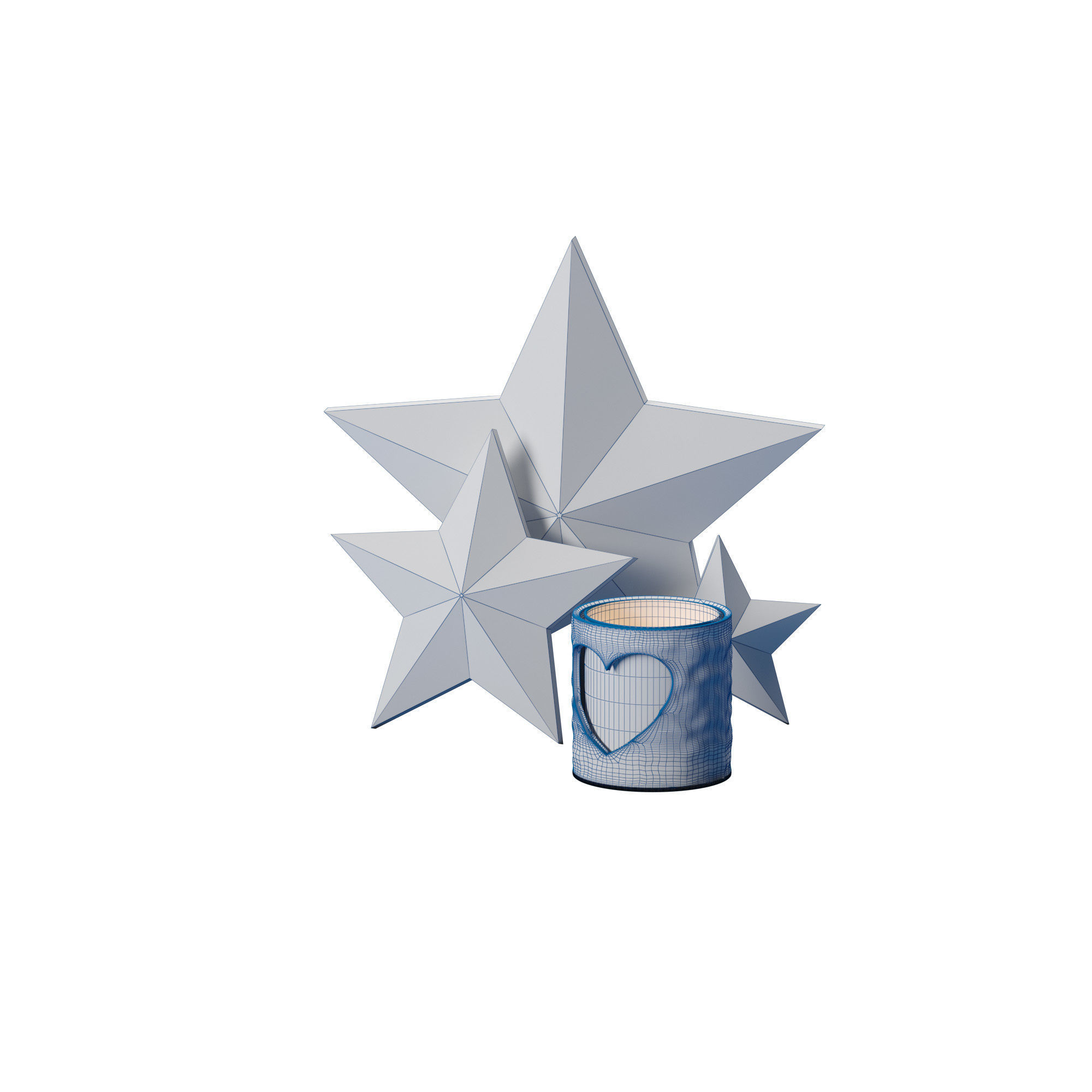 Christmas winter decoration set 3D model_21