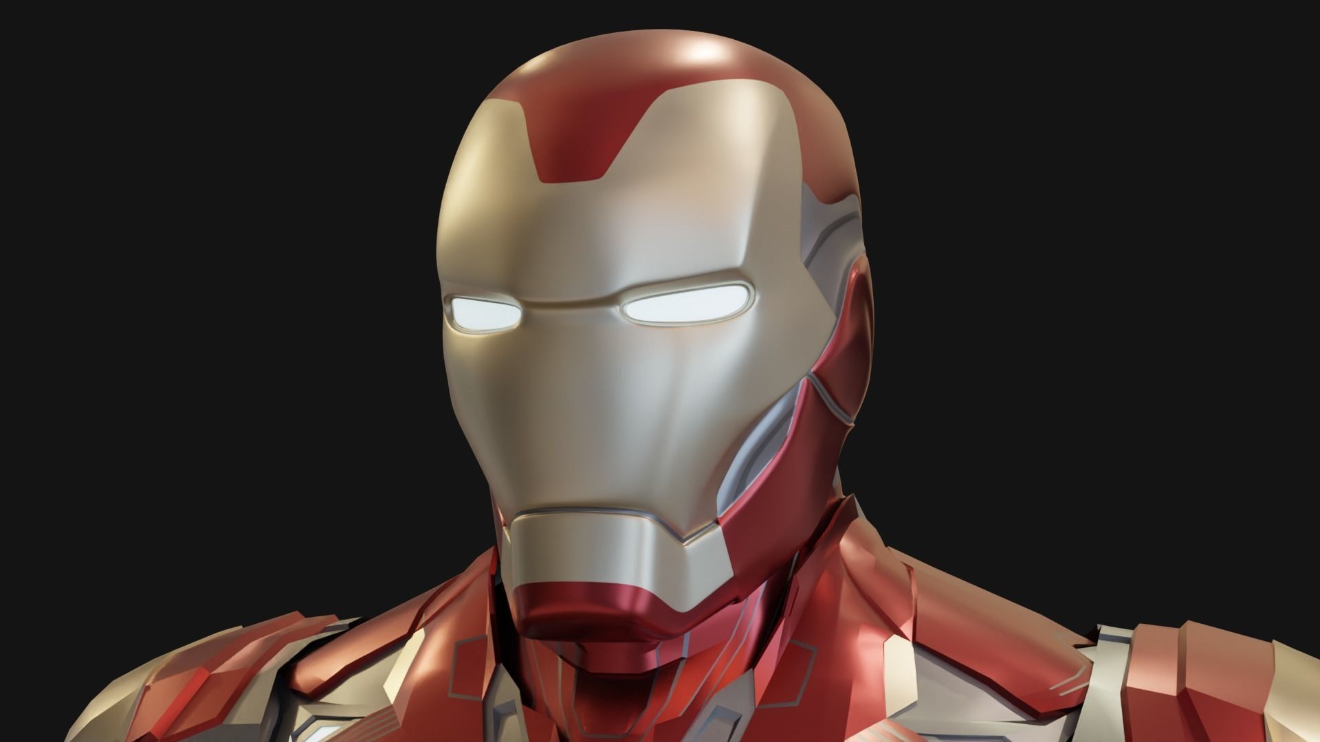 Iron man Mark 85  Low-poly 3D model_5