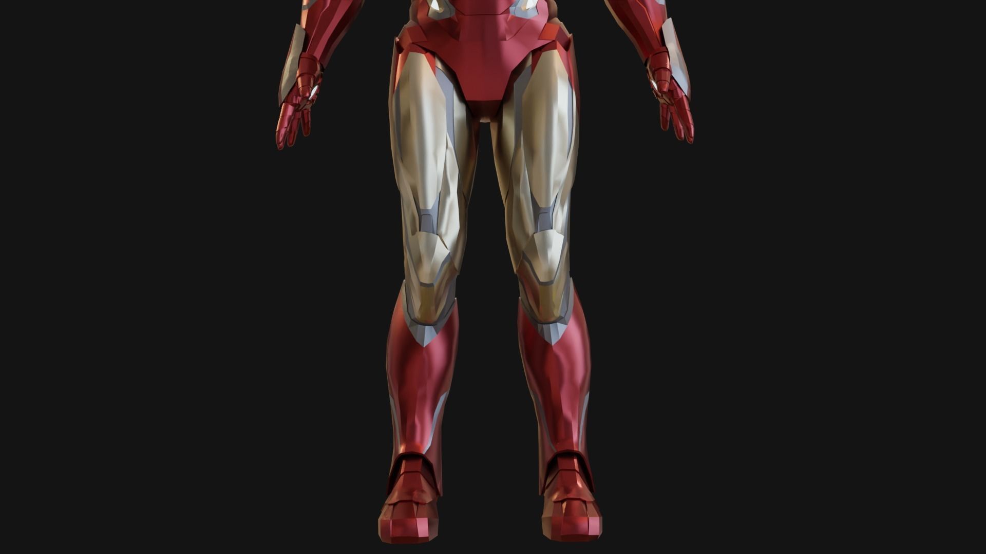 Iron man Mark 85  Low-poly 3D model_3