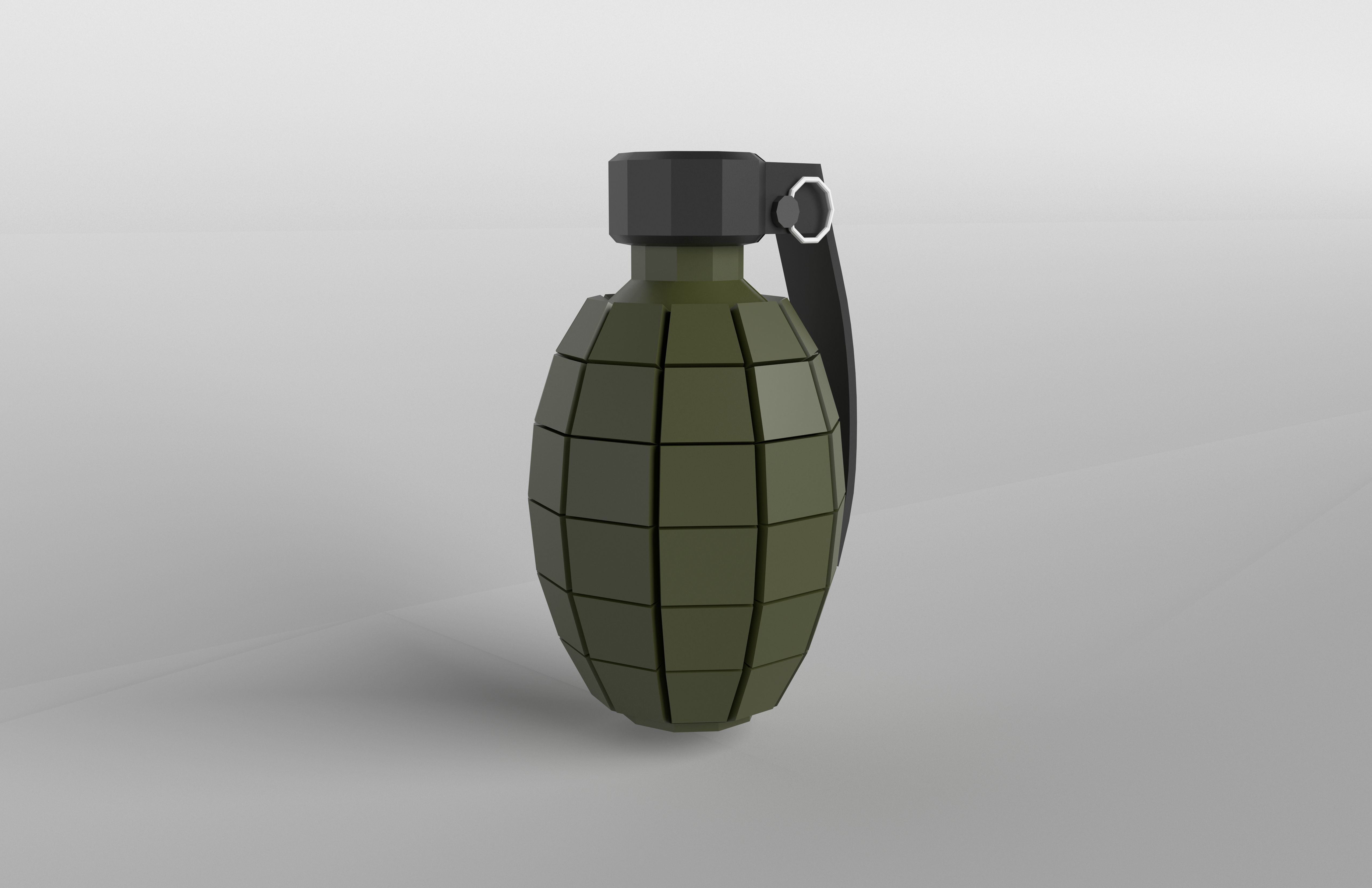 Grenade v1 002 Low-poly 3D model_3