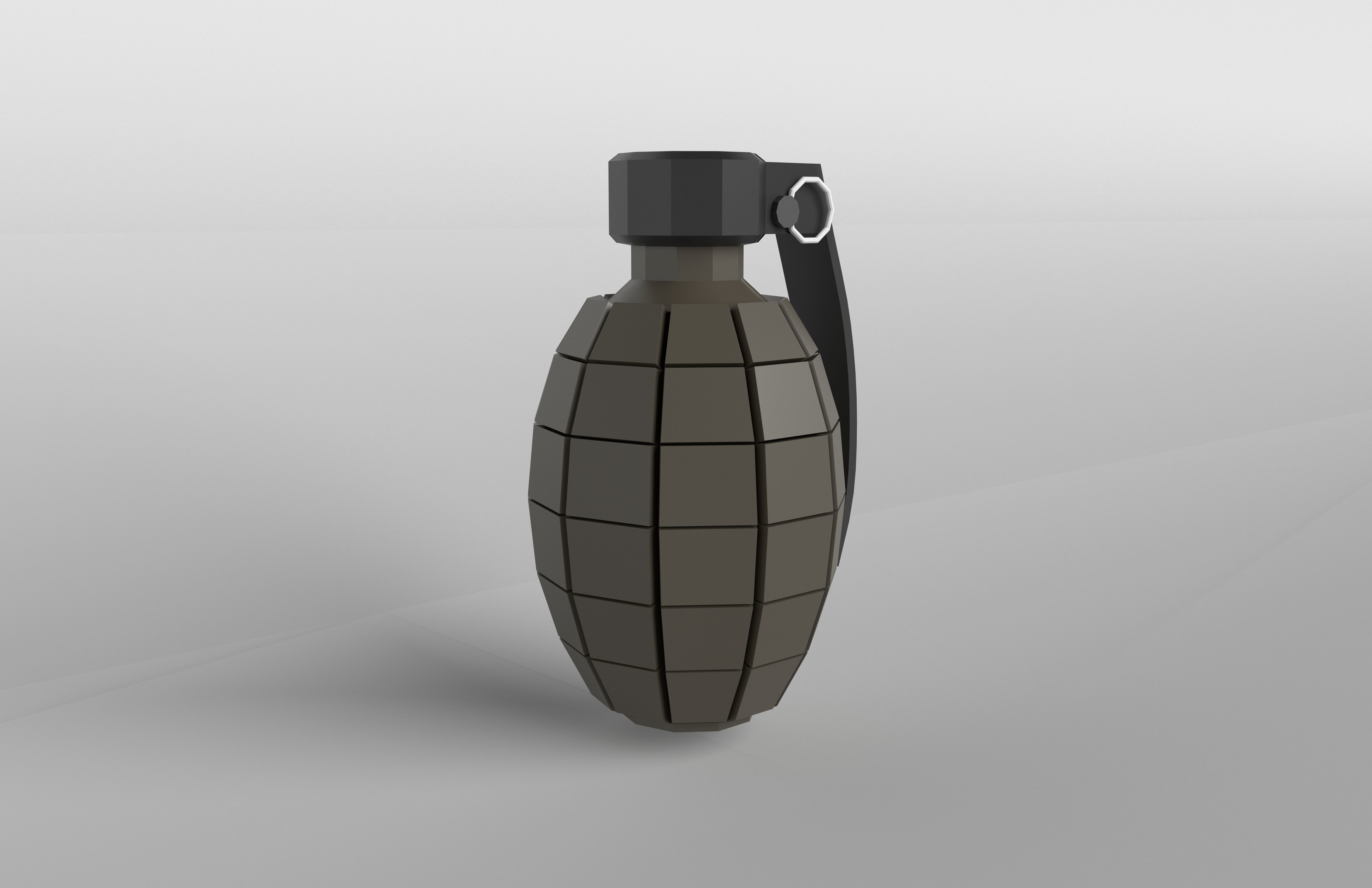 Grenade v1 004 Low-poly 3D model_3