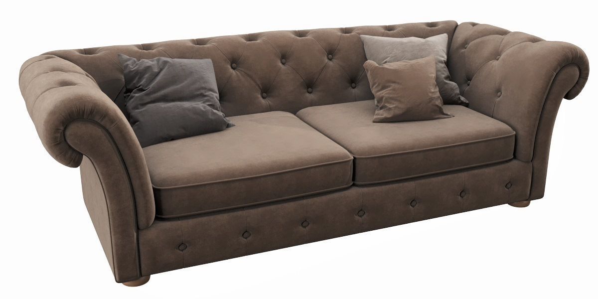 Cranbrook Chesterfield 3 Seater 3D model_6