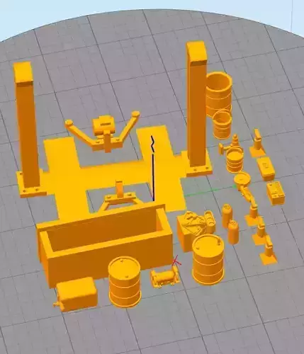 KIT 1 TALLER GARAGE MECANICO MECANIC 3D print model