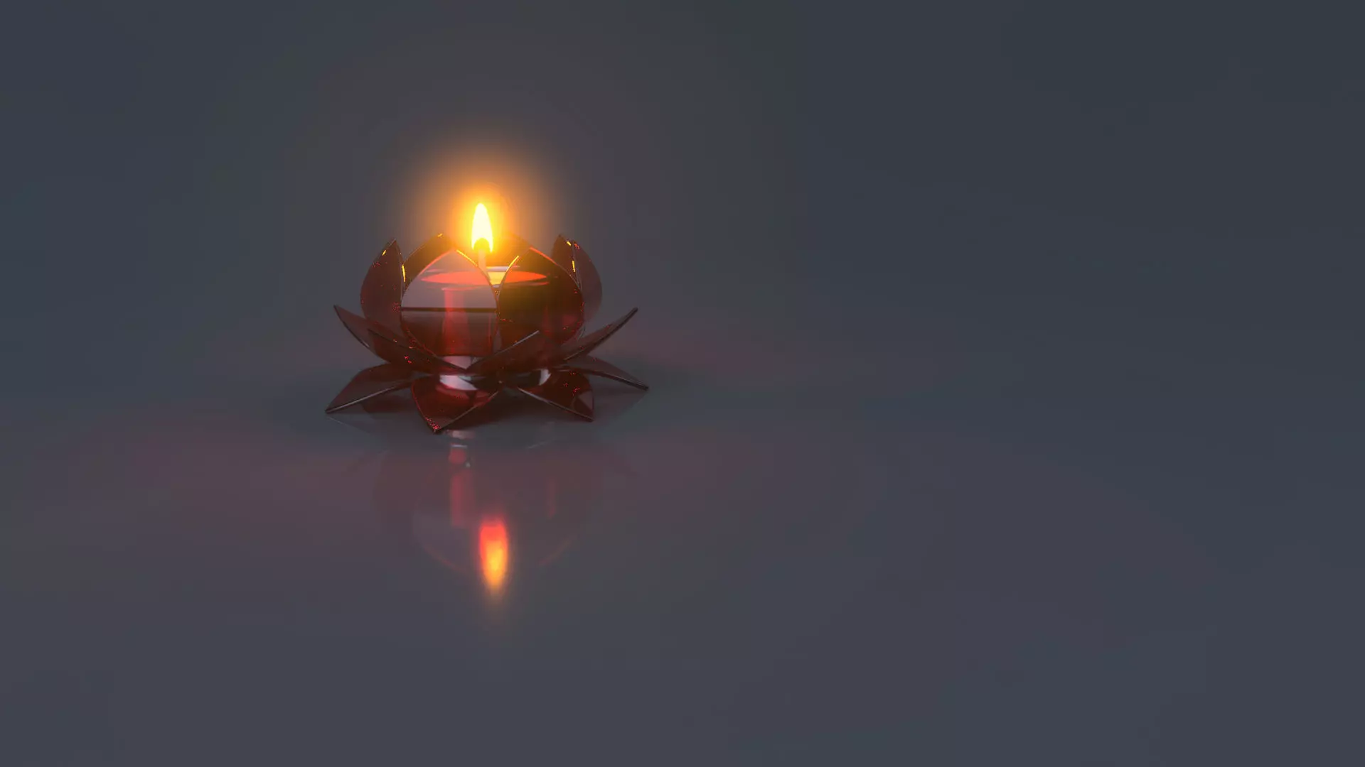 Lotus flower themed Candle light holder Free 3D model