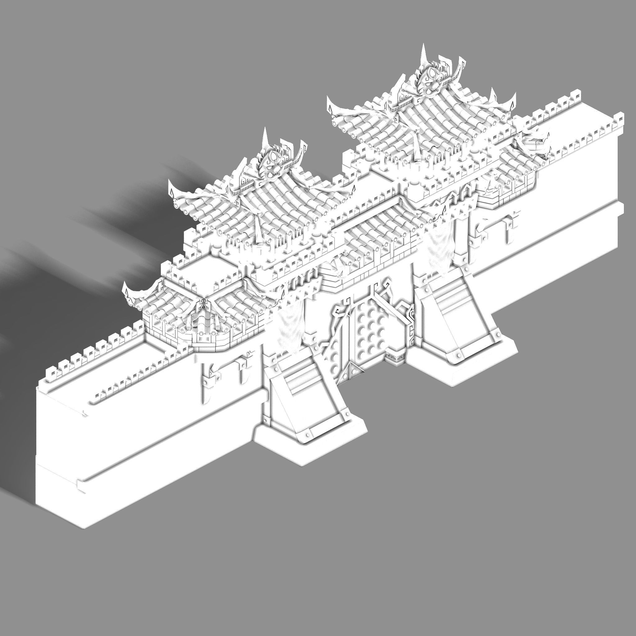 tANG Gang Building - City Gate 3D model_2