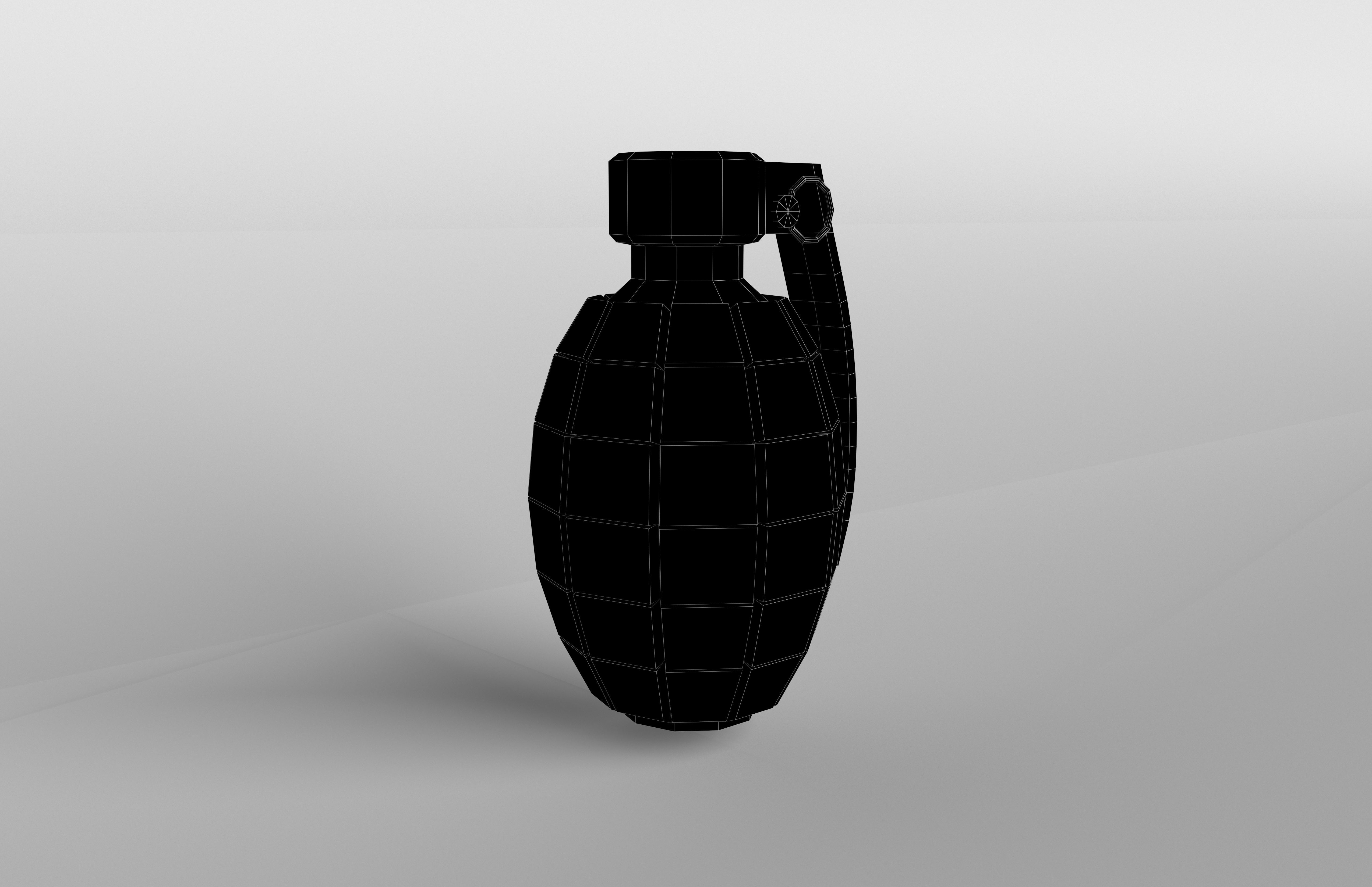 Grenade v1 005 Low-poly 3D model_7