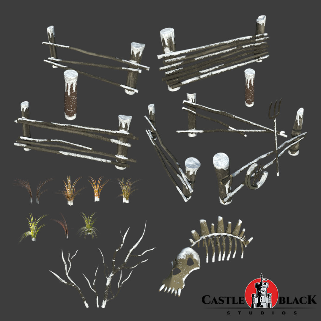 Snow Environment Assets Low-poly 3D model_7