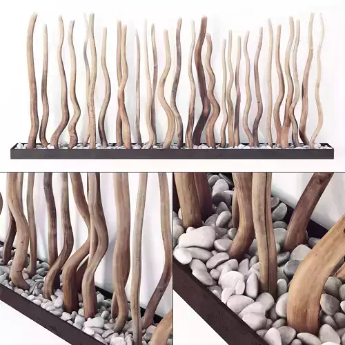 Branch thick fundament pebble