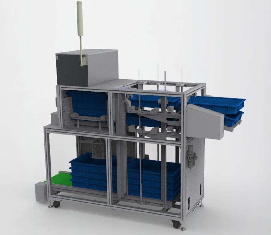 Stacking box feeding machine 3D model_6
