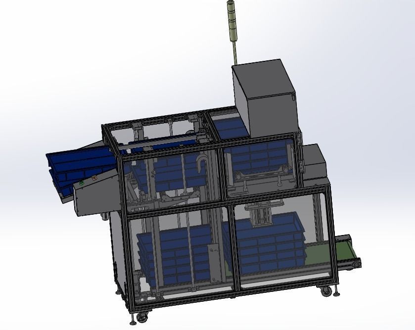 Stacking box feeding machine 3D model_2