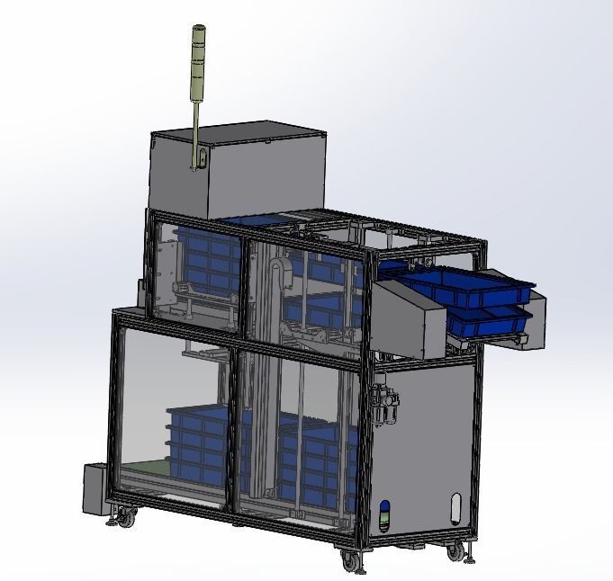 Stacking box feeding machine 3D model_1