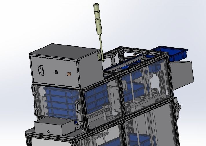 Stacking box feeding machine 3D model_4
