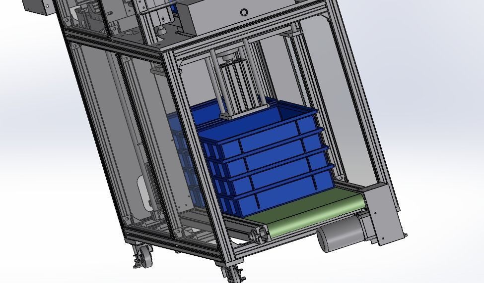 Stacking box feeding machine 3D model_3