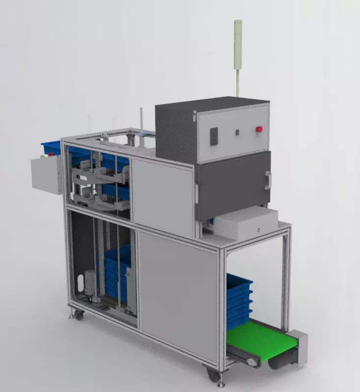 Stacking box feeding machine 3D model_0