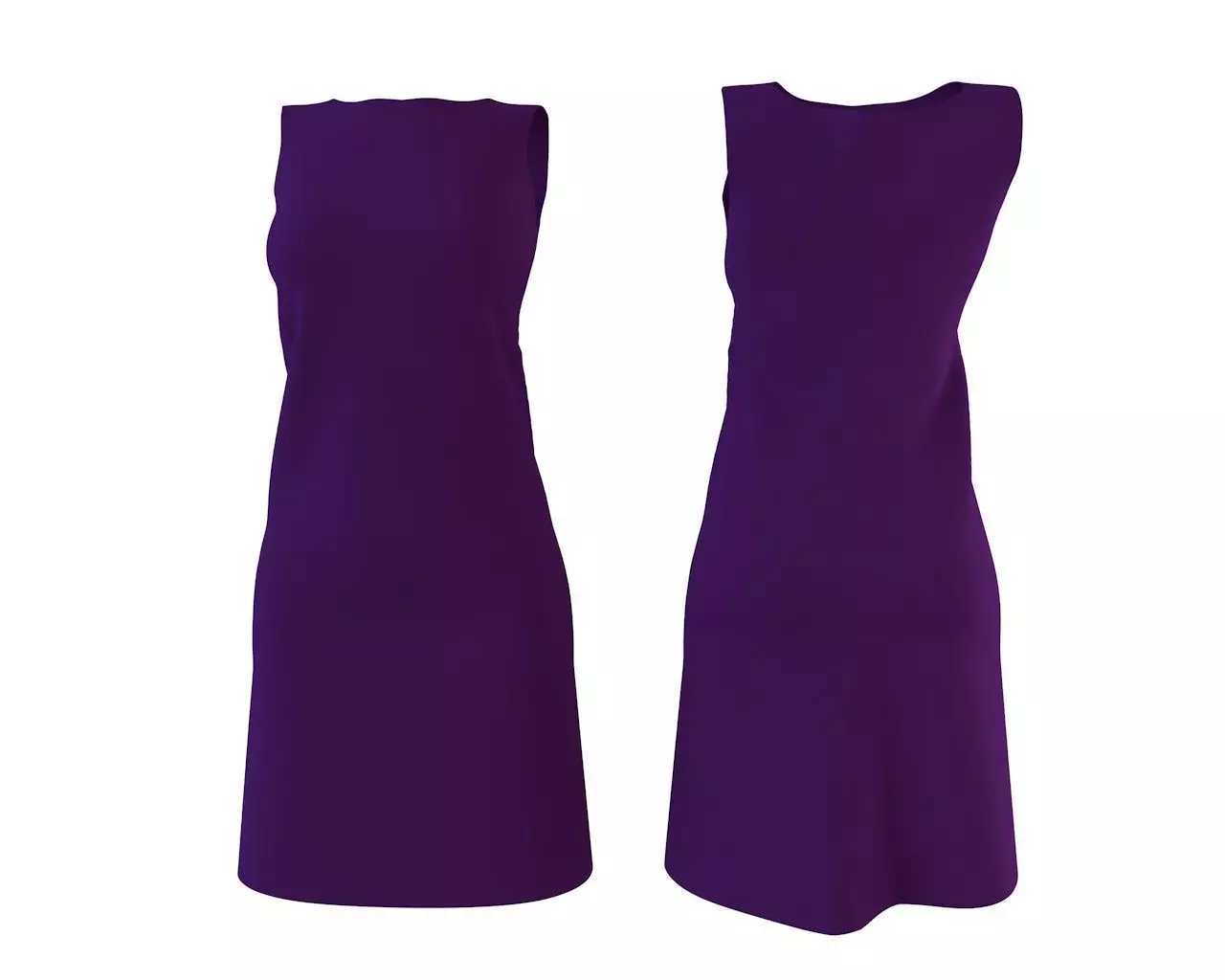 Stylish Designer Women Shift Formal Dress 3D model 3D model_0