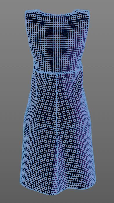Stylish Designer Women Shift Formal Dress 3D model 3D model_10