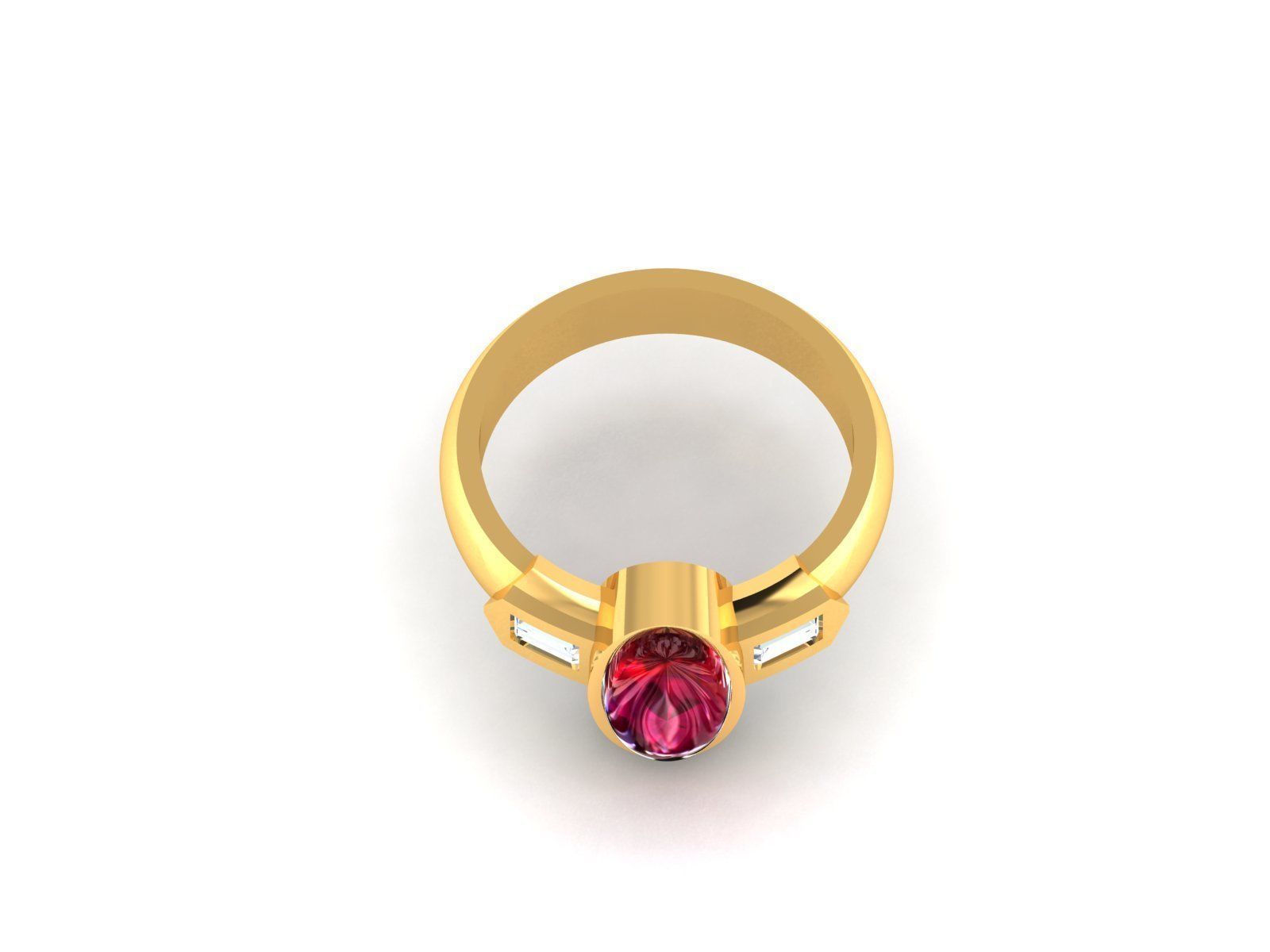 Women Ring 3dm render detail 3D print model_7