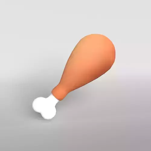 Poultry Leg v1 001 Low-poly 3D model