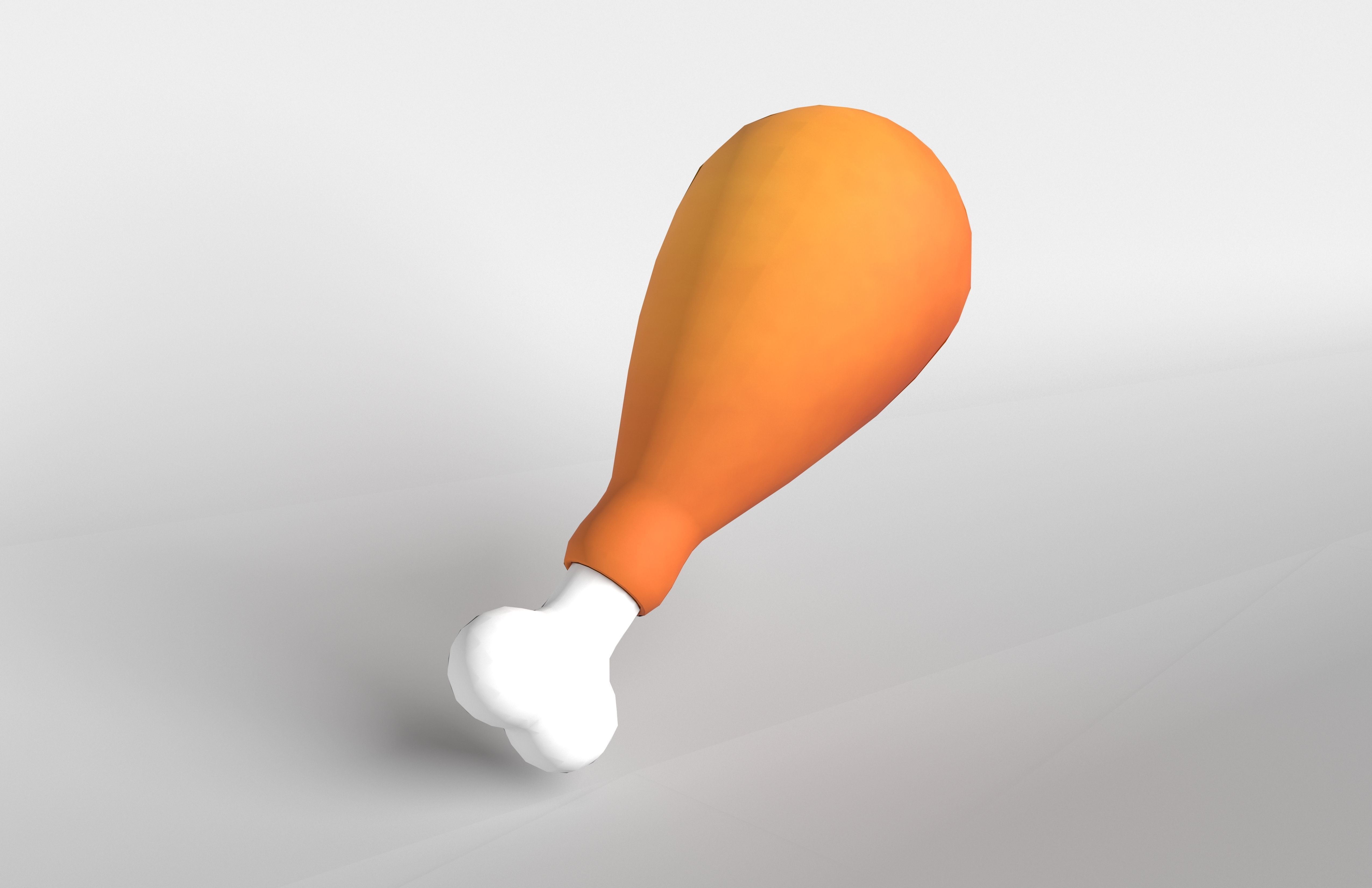 Poultry Leg v1 002 Low-poly 3D model_3