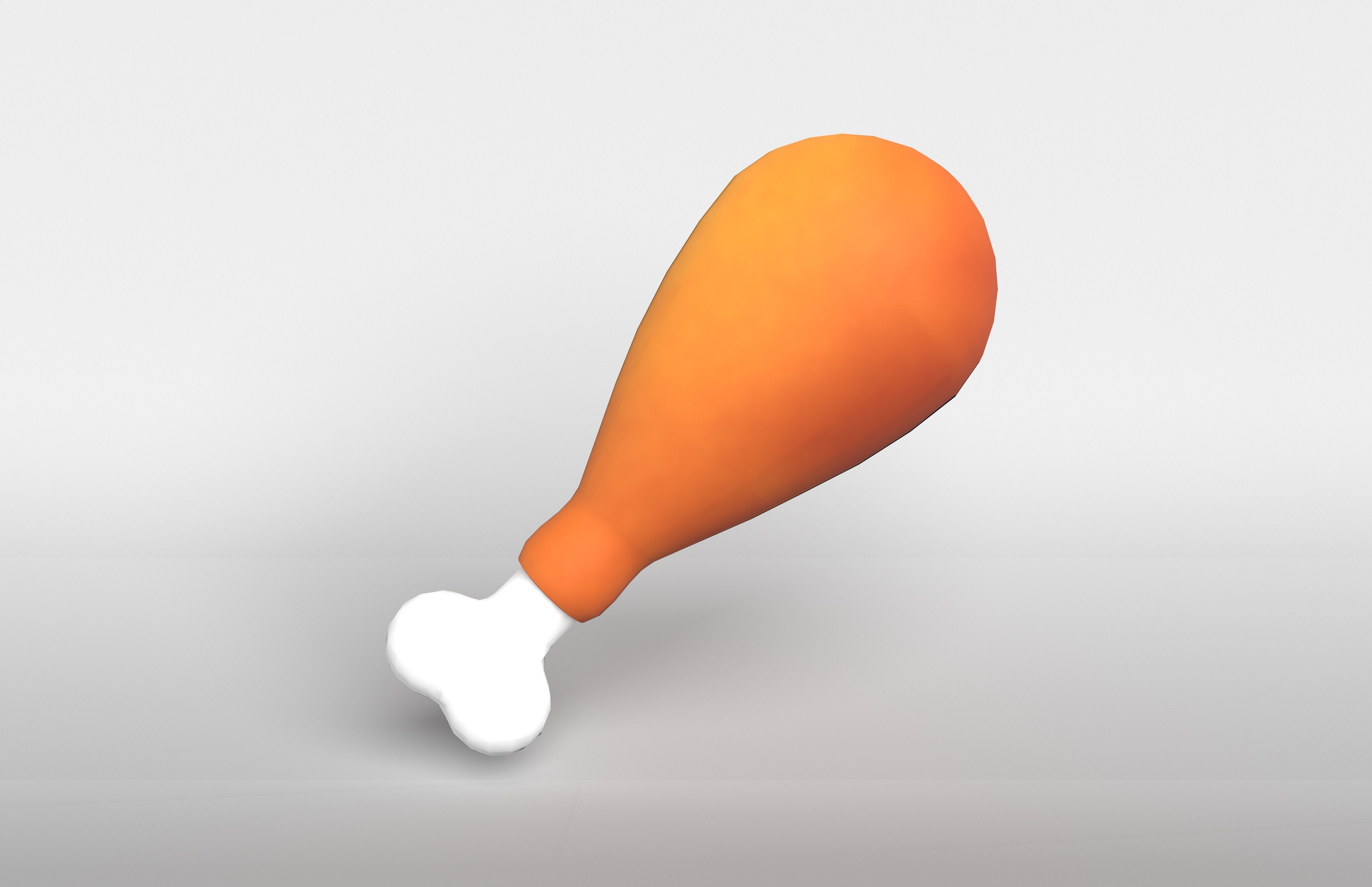 Poultry Leg v1 002 Low-poly 3D model_1