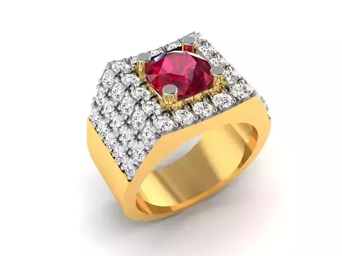 Gents Ring 3dm render detail