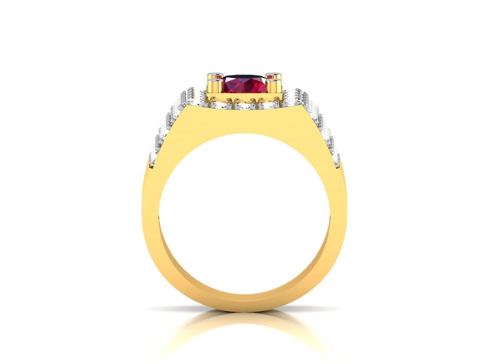 Gents Ring 3dm render detail 3D print model_2