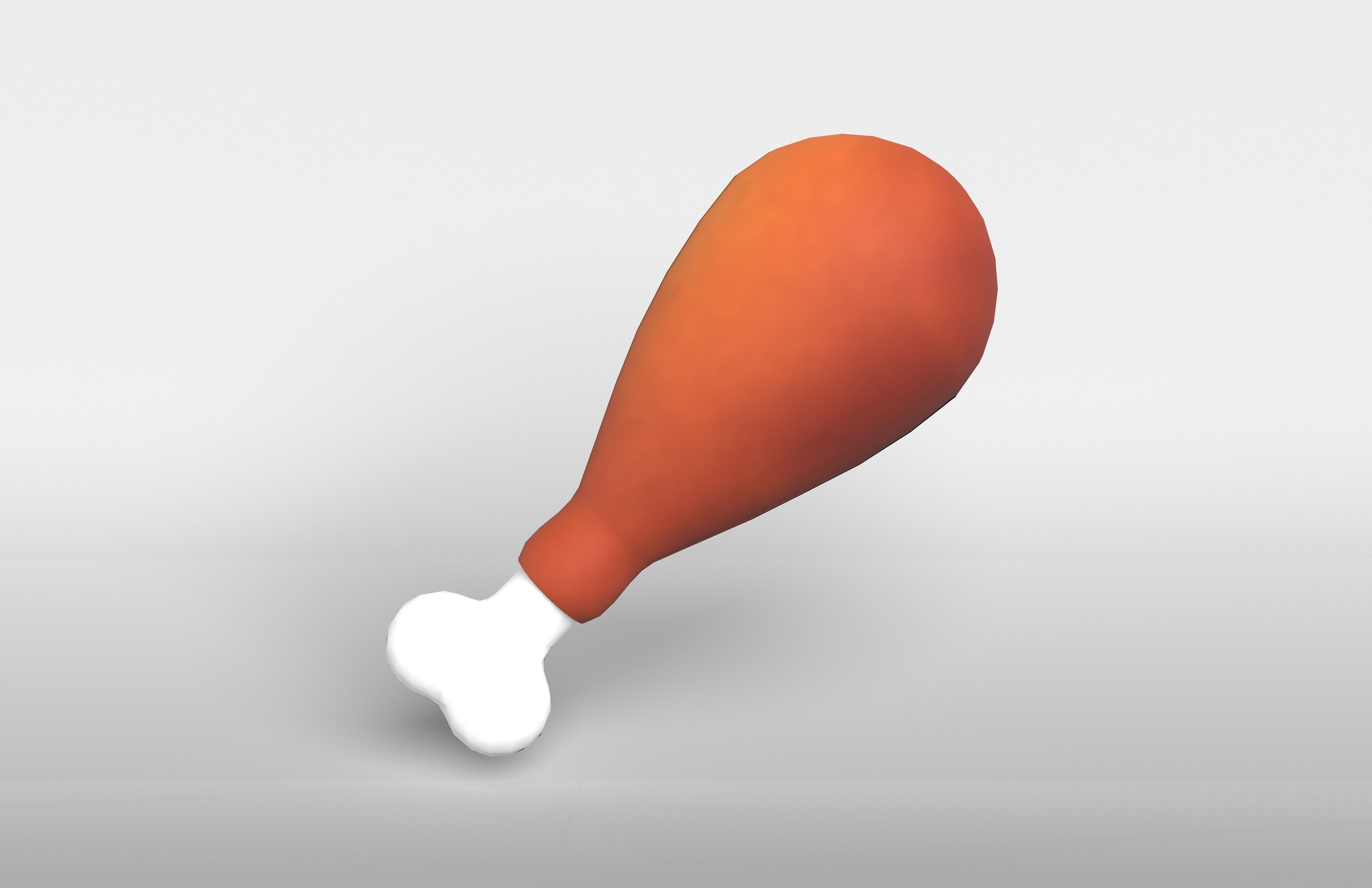 Poultry Leg v1 004 Low-poly 3D model_1