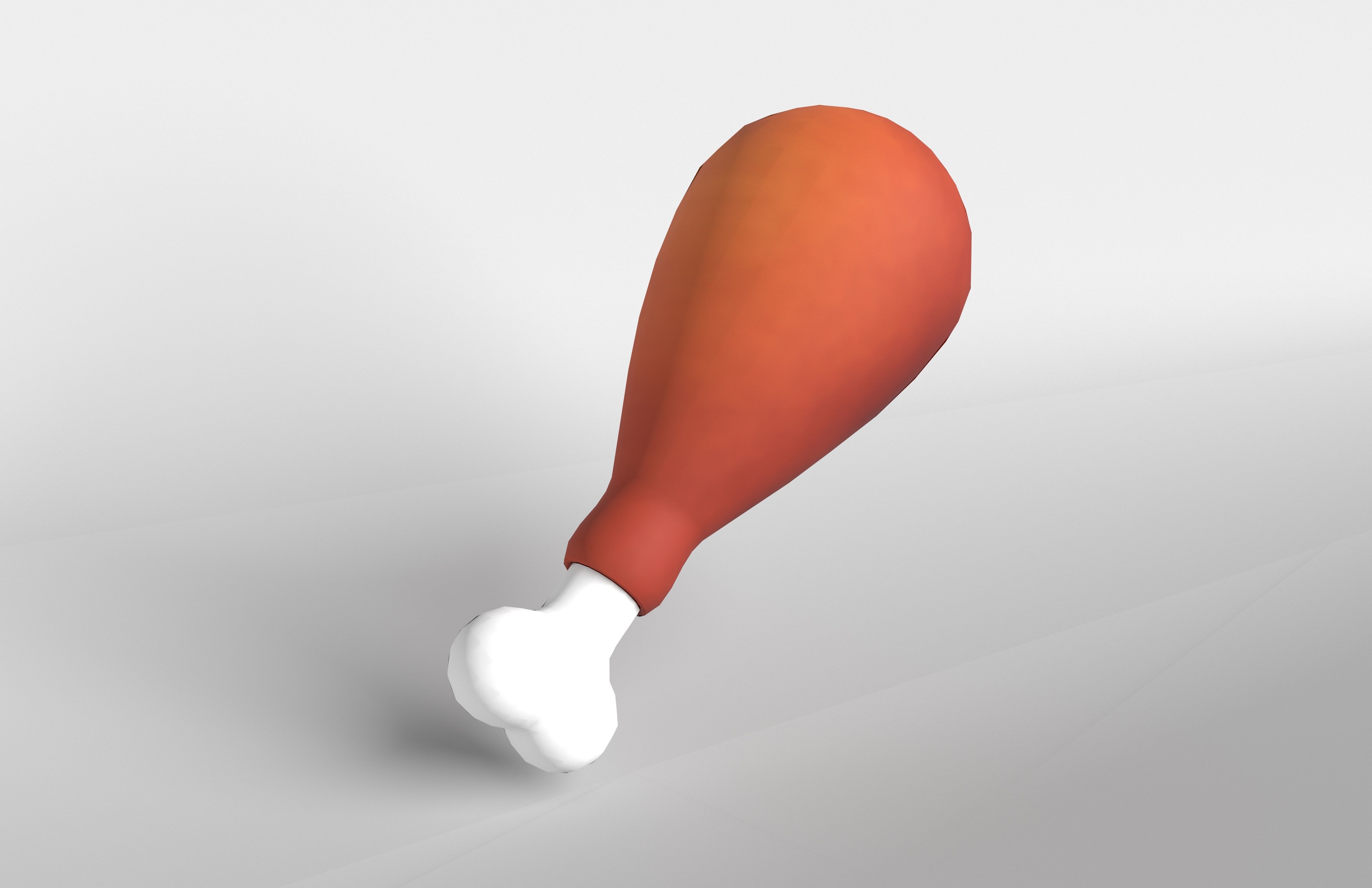 Poultry Leg v1 005 Low-poly 3D model_3