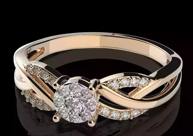 Engagement ring with diamonds 486