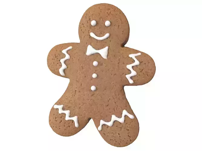 Photorealistic Gingerbread Man 3D Scan 3D model