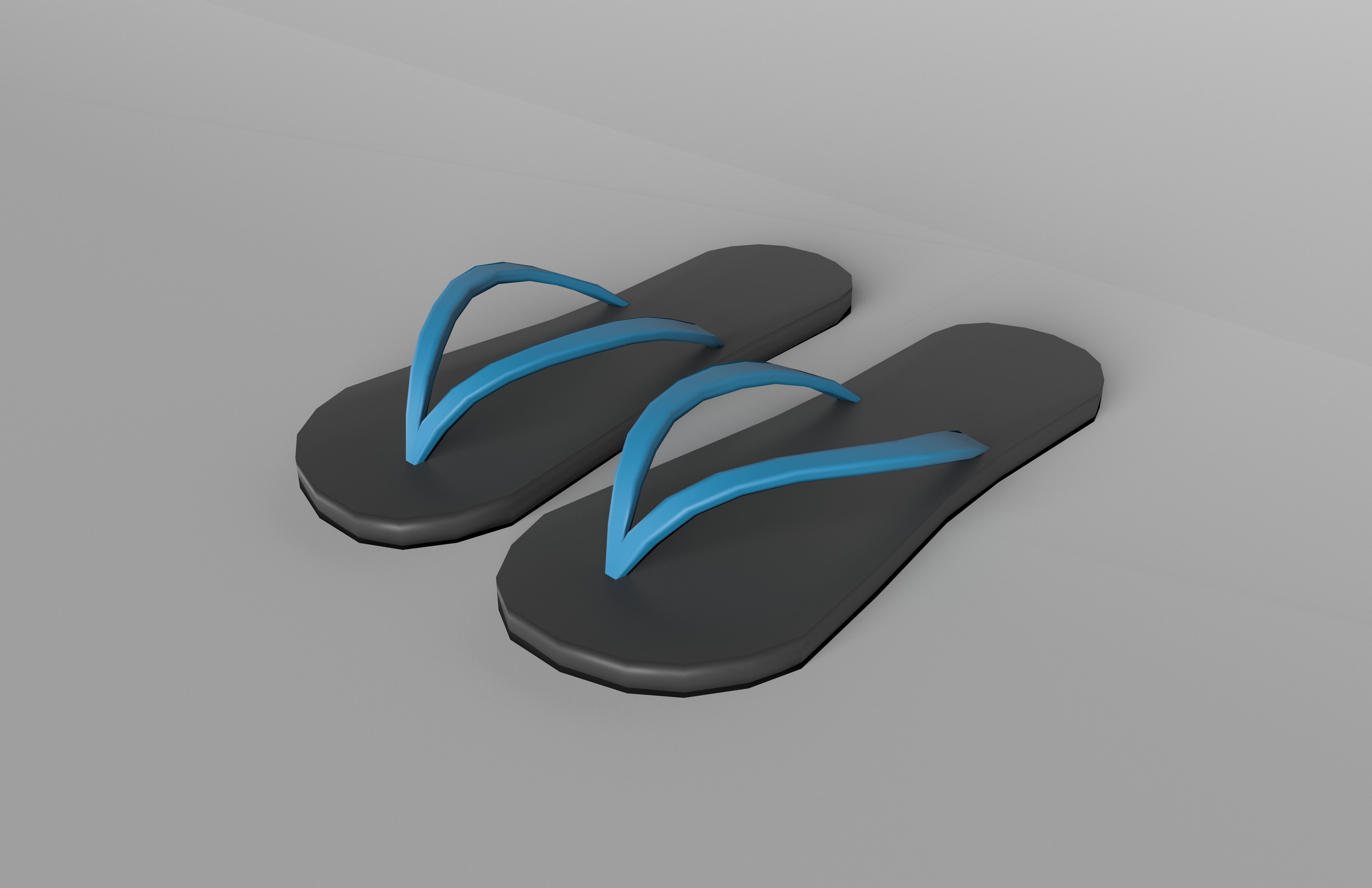 Flip Flops v1 002 Low-poly 3D model_3