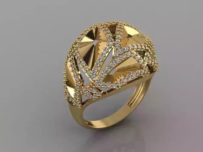 GC GOLD Y229- Diamond gold Ring 