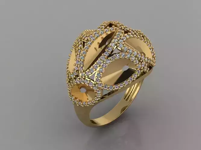 GC GOLD Y231- Diamond gold Ring 