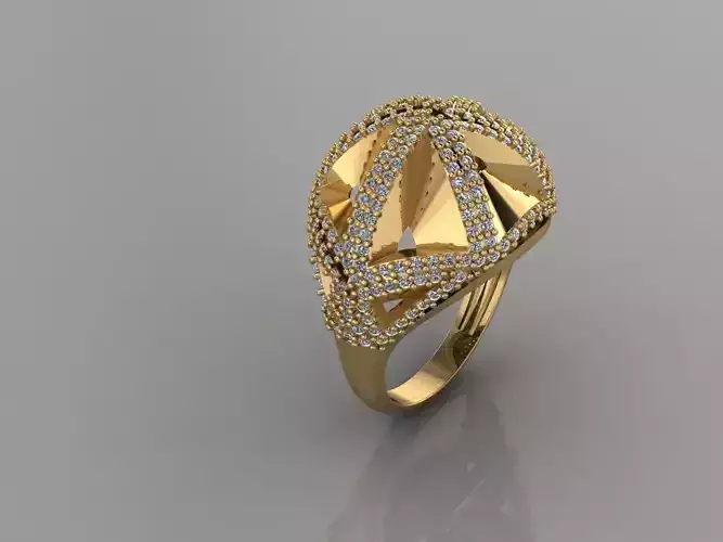 GC GOLD Y232- Diamond gold Ring 