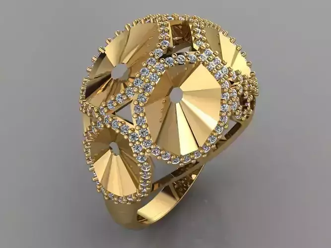 GC GOLD Y233- Diamond gold Ring 