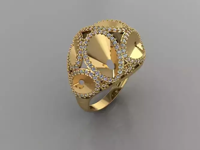 GC GOLD Y234- Diamond gold Ring 