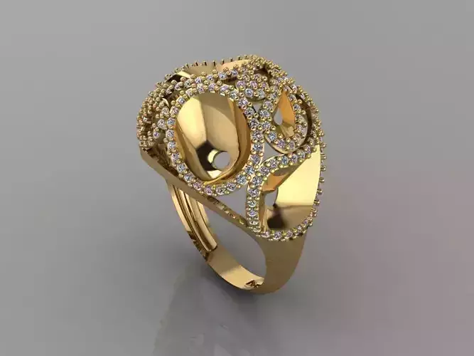GC GOLD Y235- Diamond gold Ring 