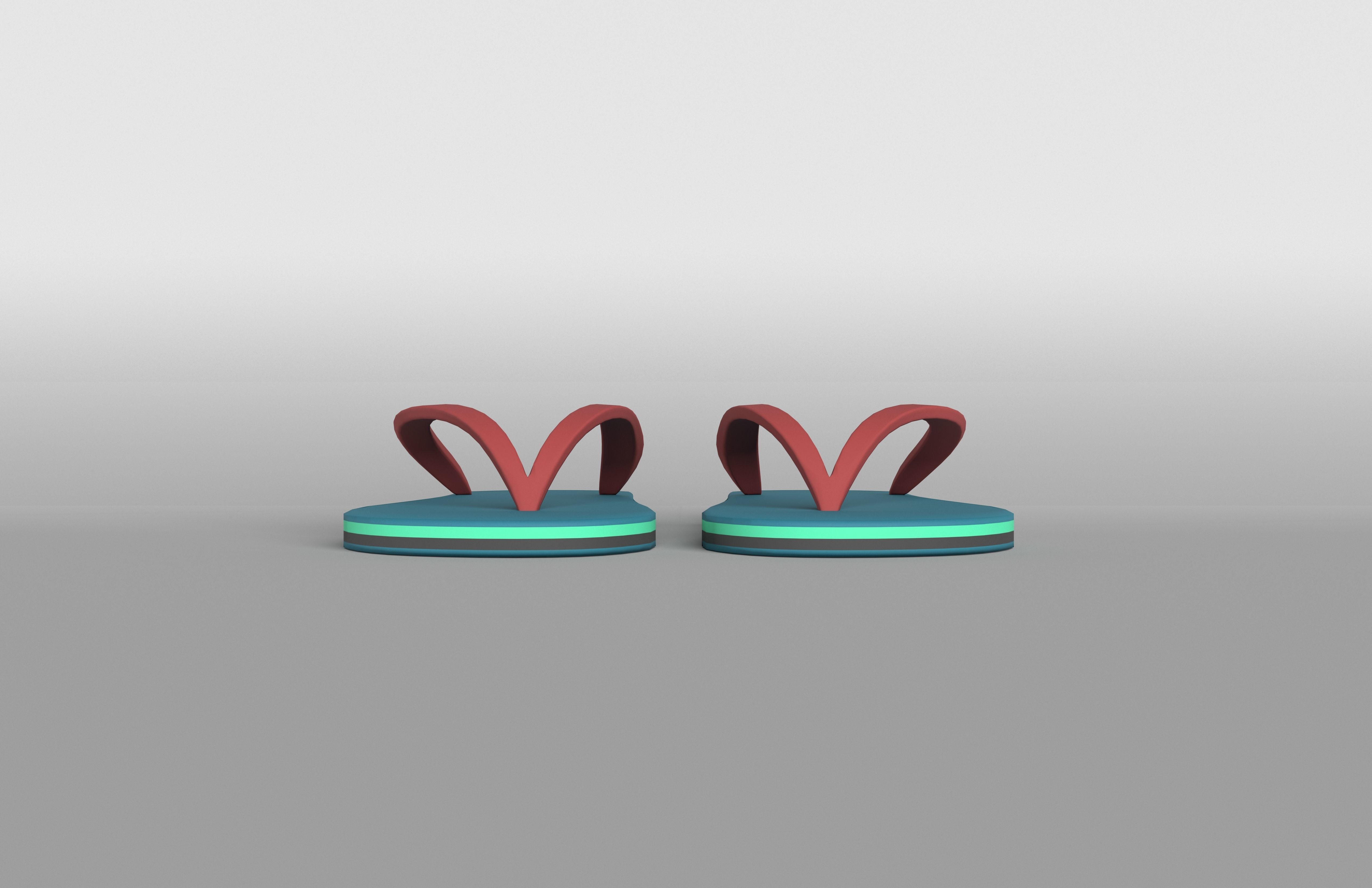 Flip Flops v3 001 Low-poly 3D model_2