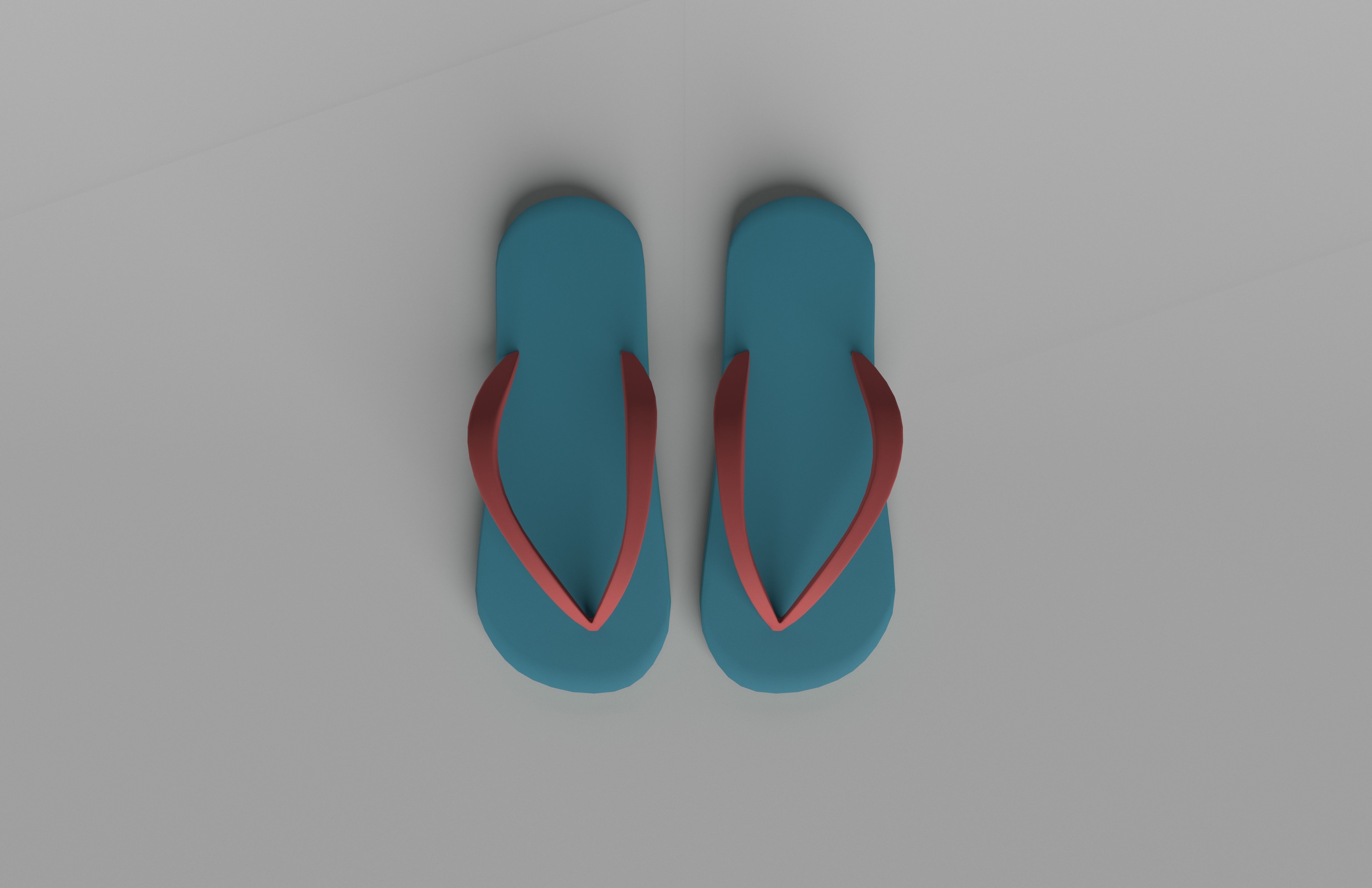 Flip Flops v3 001 Low-poly 3D model_4